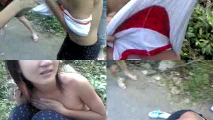 潮州宝山中学飞女打架露三点