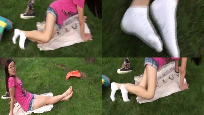 055罗迪白棉袜秀