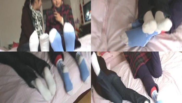 035双人棉袜秀（艳艳和谢谢）