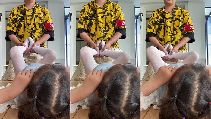 舞蹈白丝萝莉足交026